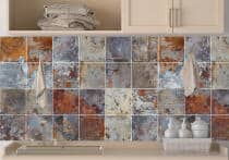 Dekoracyjne Naklejki na Kafelki- Efekt Rdzy, Patyny i Przetarć | Efektowne Płytki w stylu Industrialnym 82316 - miniaturka 3