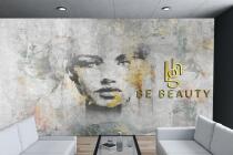 Fototapeta z Twarzą Kobiety w Betonowej Strukturze - Abstrakcyjna Dekoracja Ścienna 21295 - miniaturka 2