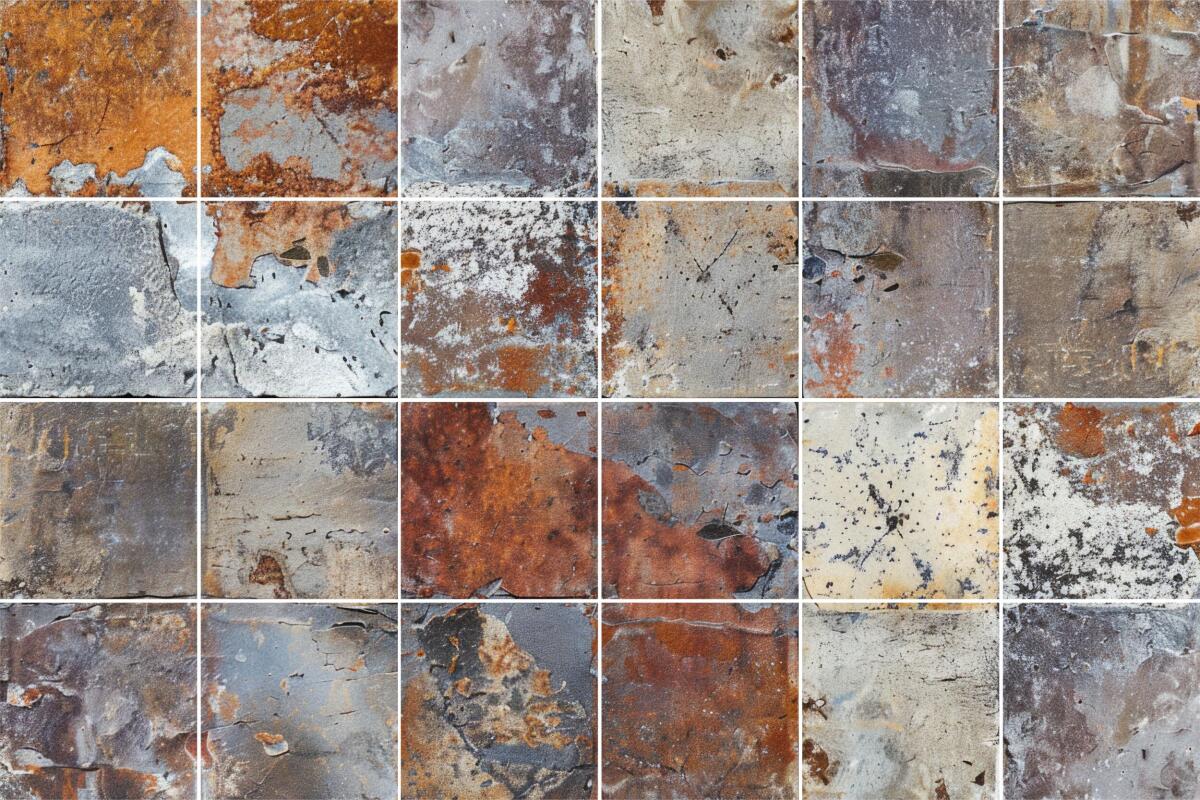 Dekoracyjne Naklejki na Kafelki- Efekt Rdzy, Patyny i Przetarć | Efektowne Płytki w stylu Industrialnym 82316 - zdjęcie 6