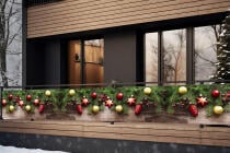 Dekoracja Bożonarodzeniowa na balkon, taras, ogrodzenie- Baner na barierki 67301 - miniaturka 2