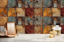 Industrialne Naklejki na Płytki – Imitacja Rdzy i Betonu | Postarzany Loftowy Wzór | Dekoracja do Kuchni i Łazienki 82315 - miniaturka 4