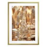 Elegancki Plakat Świąteczny – Złota Kryształowa Choinka | Luksusowa Dekoracja na Boże Narodzenie | Świąteczny Obraz Glamour 82318 - miniaturka 1