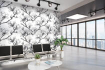 Dekoracyjna Fototapeta biurowa- Magnolia Artystyczny Szkic | Elegancka Dekoracja do poczekalni, recepcji 82326 - miniaturka 2