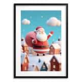 Kolorowy Plakat Świąteczny z Wesołym Mikołajem | Dekoracja domu na Boże Narodzenie 82324 - miniaturka 7