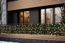 Dekoracja Bożonarodzeniowa na balkon, taras | Świąteczny baner, osłona na barierki, płot 67305 - miniaturka 2