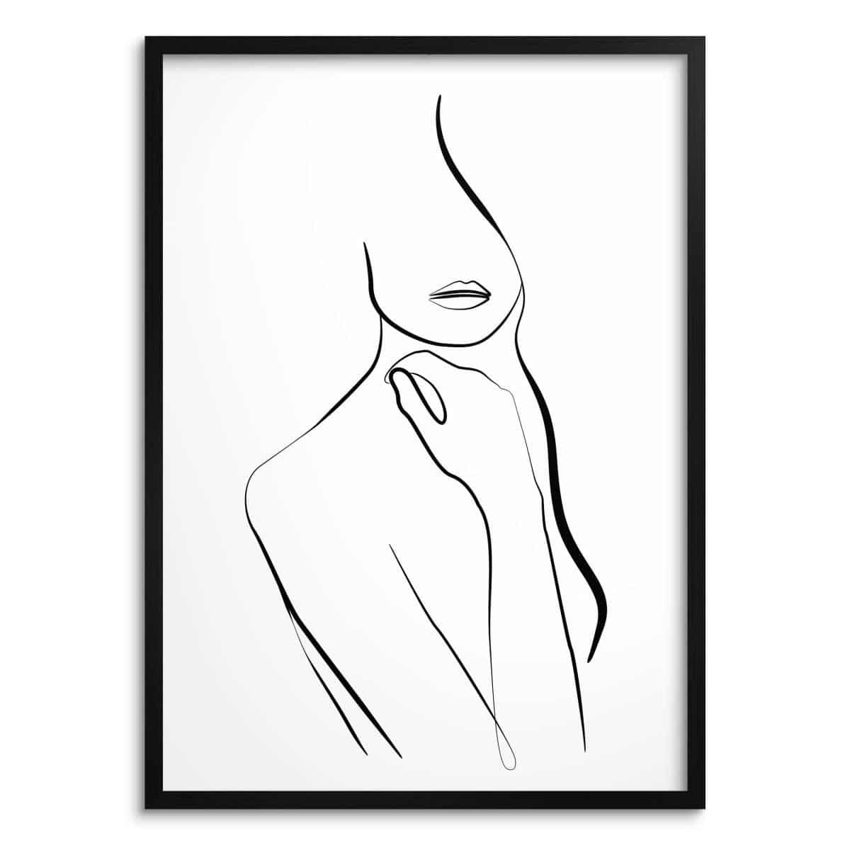 Plakat na ścianę poster kobieta szkic 61577