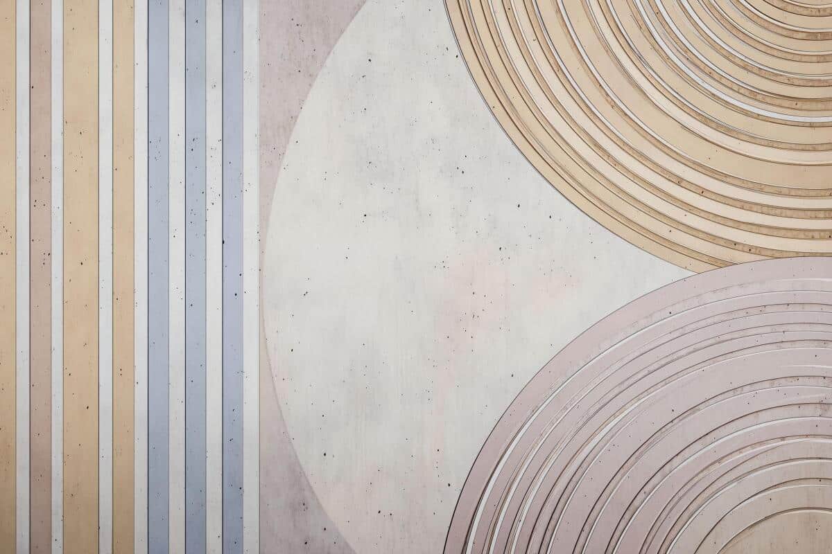 Elegancka Fototapeta Abstrakcja – Geometryczne Kształty i Linie w Pastelowych Kolorach 64259 - zdjęcie 5