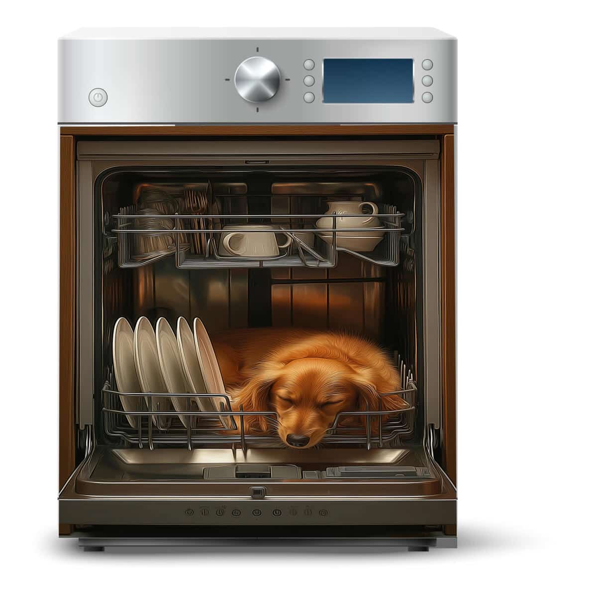 Zabawna Mata Magnetyczna z efektem 3D – Pies Śpiący w Zmywarce 82346 - zdjęcie 1