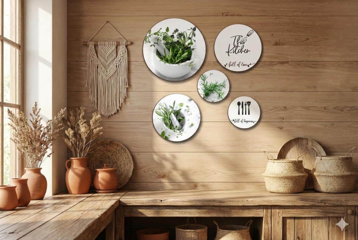 Okrągłe Obrazy kuchenne- Zioła | Oryginalna dekoracja ścienna do kuchni 68242 - zdjęcie 6