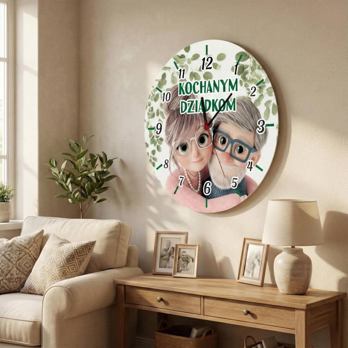 Zegar na ścianę na Dzień Babci i Dziadka | Prezent dla dziadków 82351 - zdjęcie 2