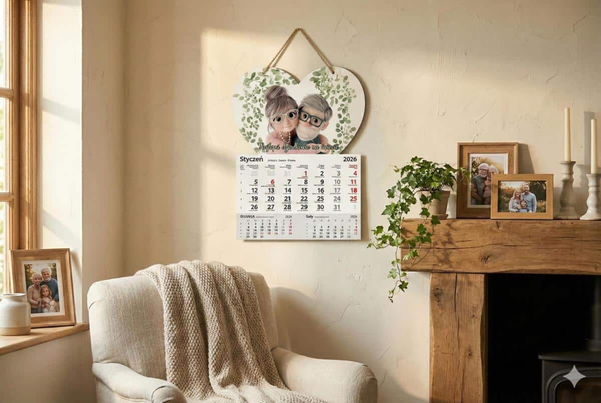 Kalendarz 2026 na ścianę- Prezent na dzień Babci i Dziadka 69116 - zdjęcie 3