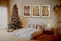 Eleganckie Plakaty Świąteczne- Tryptyk w Złotym Stylu Glamour 82336 - miniaturka 7