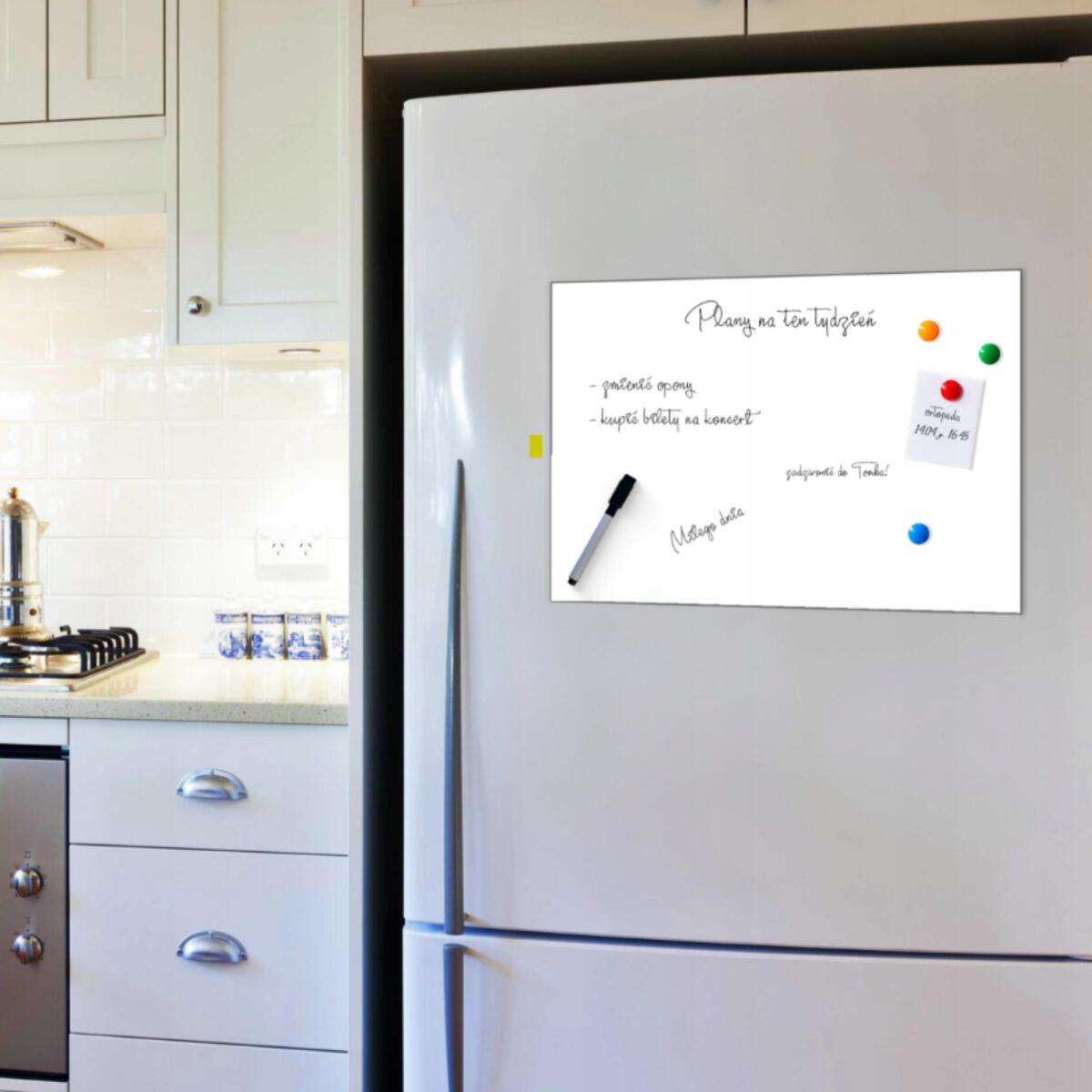 Zestaw Pisaków Suchościeralnych Markery Mazaki Pisaki z magnesem i gąbką Komplet 12szt. 9 kolorów - zdjęcie 4