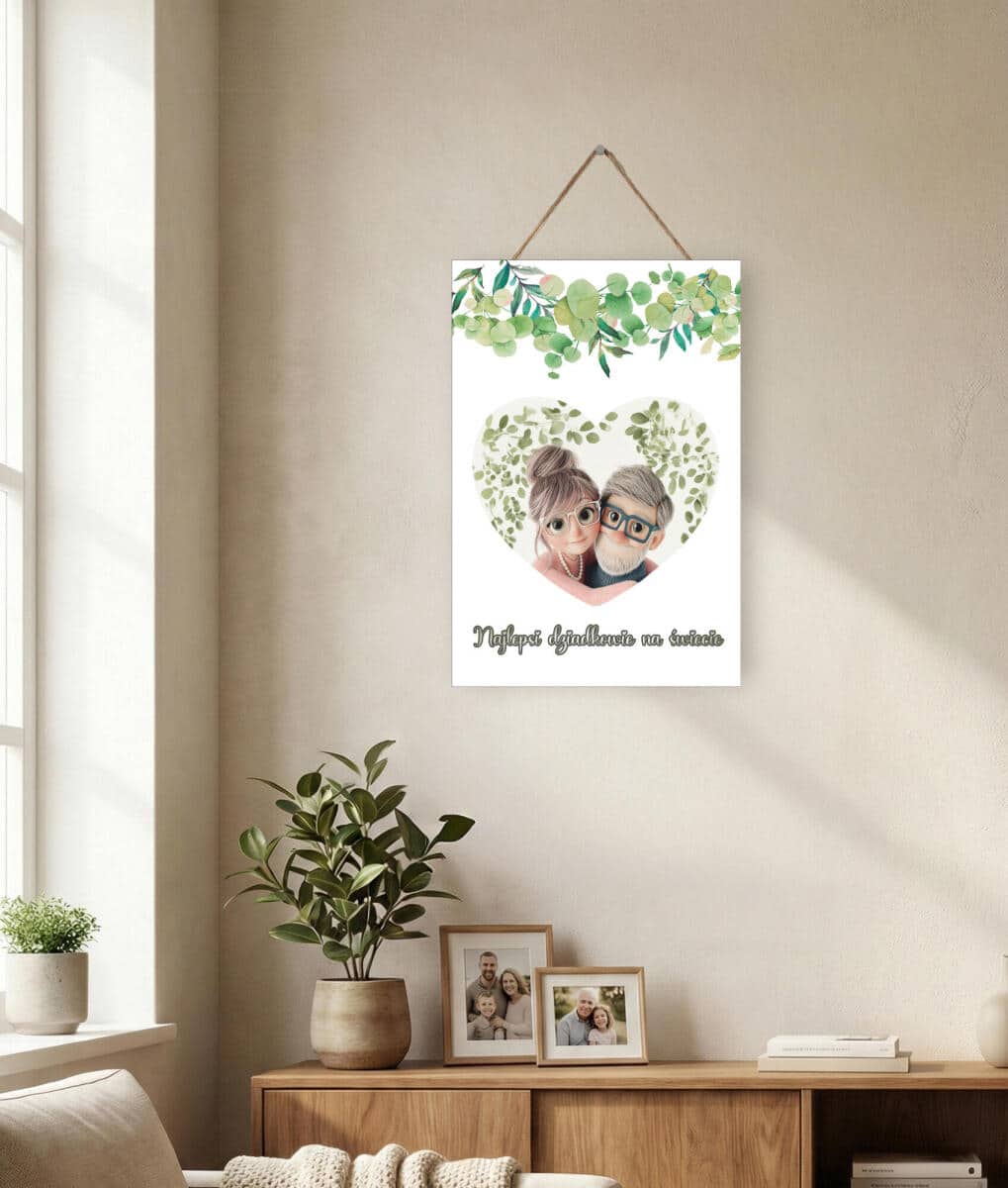 Dekoracyjna tabliczka z napisem Najlepsi dziadkowie na świecie | Prezent dla babci i dziadka 82354 - zdjęcie 4