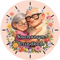 Dekoracyjny Zegar ścienny – Kochanym Dziadkom | Prezent na Dzień Babci i Dziadka 82350 - miniaturka 5