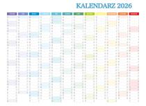 Planer XXL tablica magnetyczna na lodówkę  kalendarz roczny polski 004 - miniaturka 1