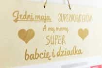 Drewniana, grawerowana zawieszka z kalendarzem, prezent Dzień Babci, Dzień Dziadka duża 65600 - miniaturka 2