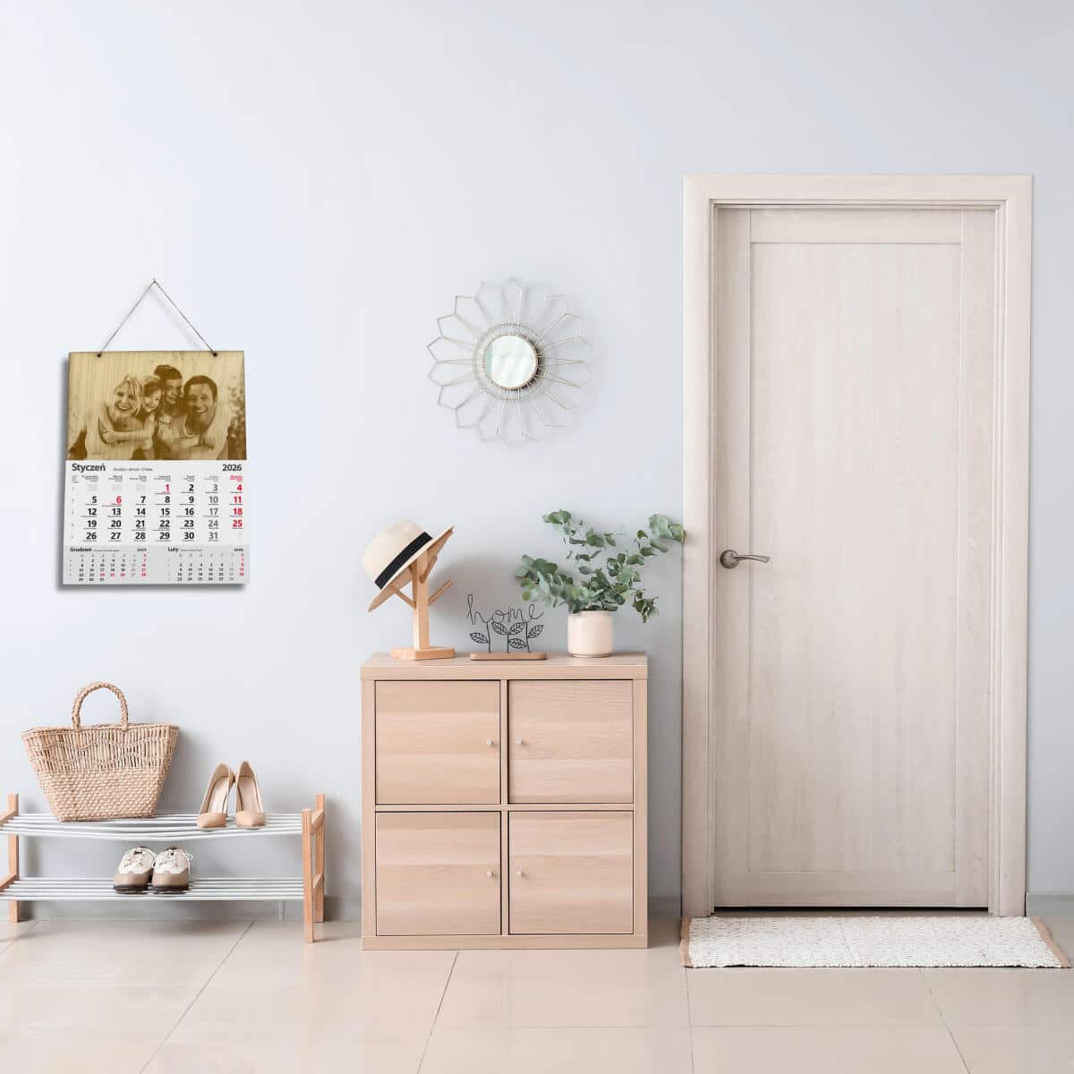 Elegancki drewniany kalendarz ze zdjęciem – unikalna dekoracja | Oryginalny, piękny prezent, upominek 27001 - zdjęcie 4
