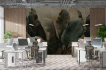 Fototapeta do biura- Tropikalne Liście | Egzotyczne rośliny w ciemnej zieleni 64256 - miniaturka 4