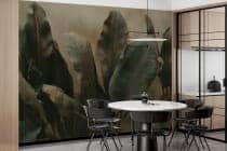 Fototapeta do biura- Tropikalne Liście | Egzotyczne rośliny w ciemnej zieleni 64256 - miniaturka 2