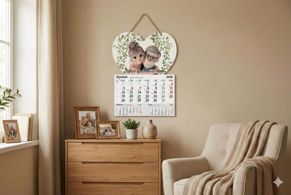 Kalendarz 2026 na ścianę- Prezent na dzień Babci i Dziadka 69116 - zdjęcie 4