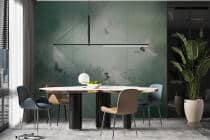 Zielona Fototapeta- Żurawie w mglistym lesie | Orientalna dekoracja ZEN 64255 - miniaturka 2