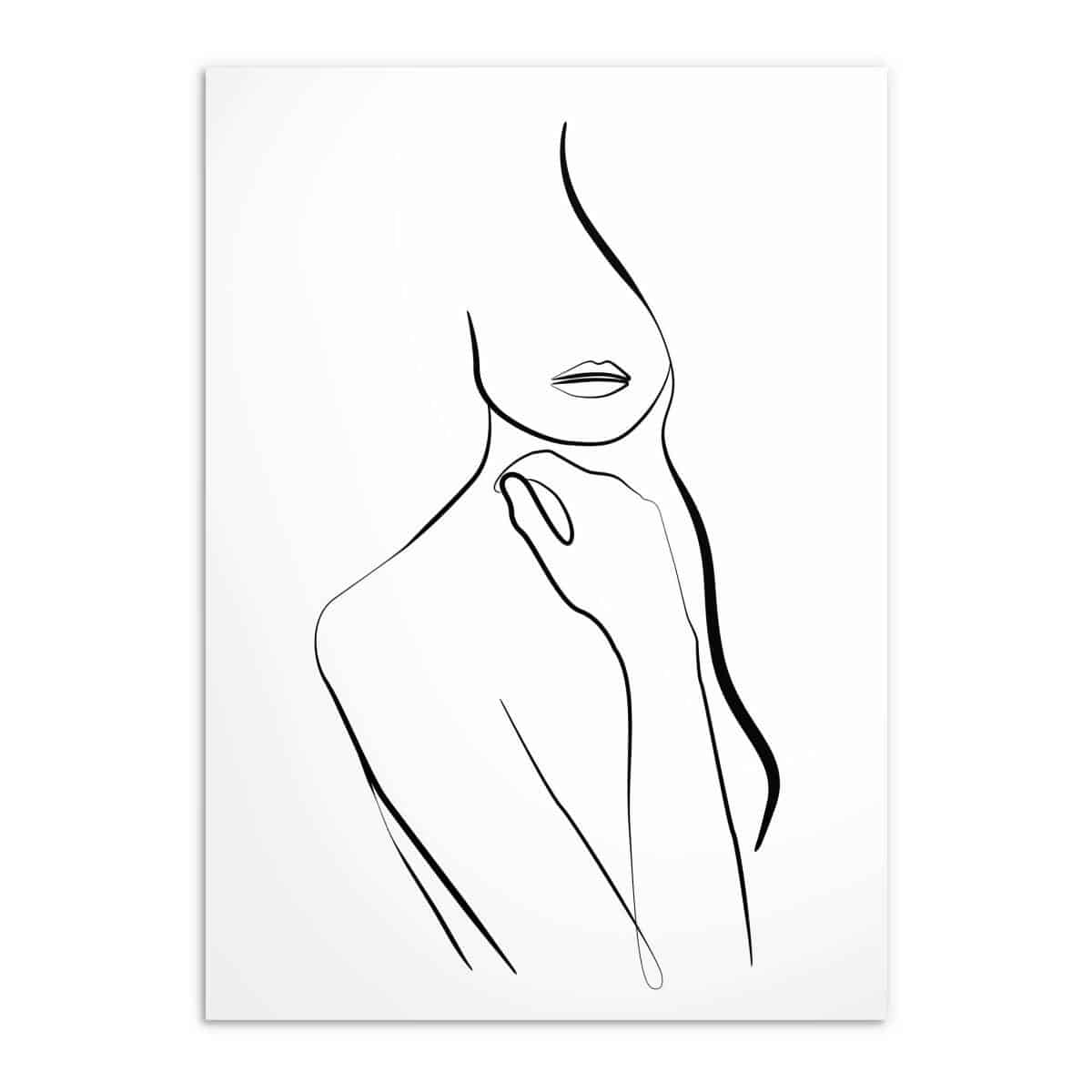 Plakat na ścianę poster kobieta szkic 61577 - zdjęcie 3