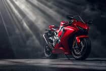 Nowoczesna Fototapeta do pokoju nastolatka, garażu, warsztatu- Czerwony Motocykl 64248 - miniaturka 5