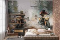 Sportowa fototapeta dla nastolatka- Motocross, Off-Road | Modna Akwarela 64241 - miniaturka 3