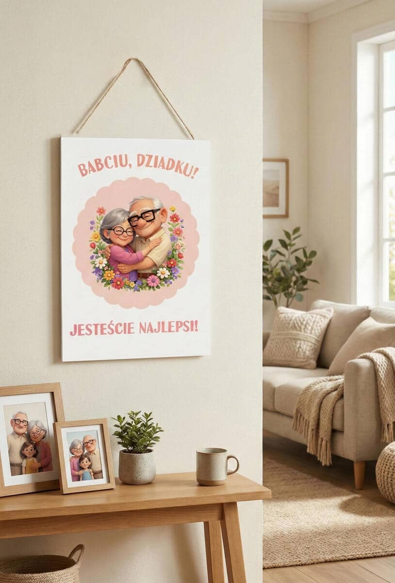 Prezent na Dzień Babci i Dziadka- tabliczka dekoracyjna do powieszenia 82355 - zdjęcie 2