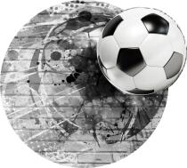 Nowoczesna Fototapeta 3D- Piłka Nożna | Okrągła Tapeta do pokoju chłopca 82342 - miniaturka 4
