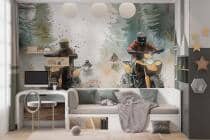 Sportowa fototapeta dla nastolatka- Motocross, Off-Road | Modna Akwarela 64241 - miniaturka 2