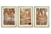 Eleganckie Plakaty Świąteczne- Tryptyk w Złotym Stylu Glamour 82336 - miniaturka 4