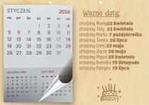 Personalizowany, grawerowany kalendarz dla babci i dziadka Daty do zapamiętania 81225 - miniaturka 1