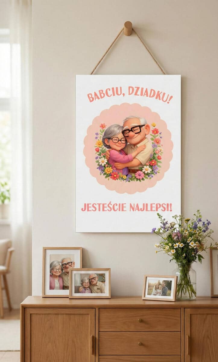 Prezent na Dzień Babci i Dziadka- tabliczka dekoracyjna do powieszenia 82355 - zdjęcie 3