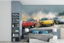 Fototapeta młodzieżowa – Wyścig sportowych samochodów | Kolorowy styl komiksowy 64240 - miniaturka 3