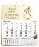 Drewniana, grawerowana zawieszka z kalendarzem, prezent Walentynki, Dzień Zakochanych, duża 65607 - miniaturka 1