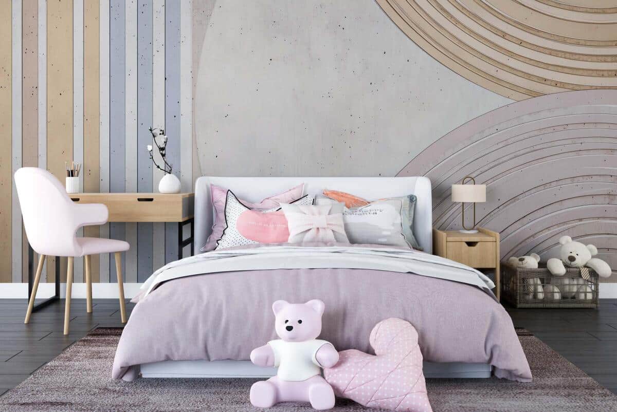 Elegancka Fototapeta Abstrakcja – Geometryczne Kształty i Linie w Pastelowych Kolorach 64259 - zdjęcie 2