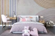 Elegancka Fototapeta Abstrakcja – Geometryczne Kształty i Linie w Pastelowych Kolorach 64259 - miniaturka 2