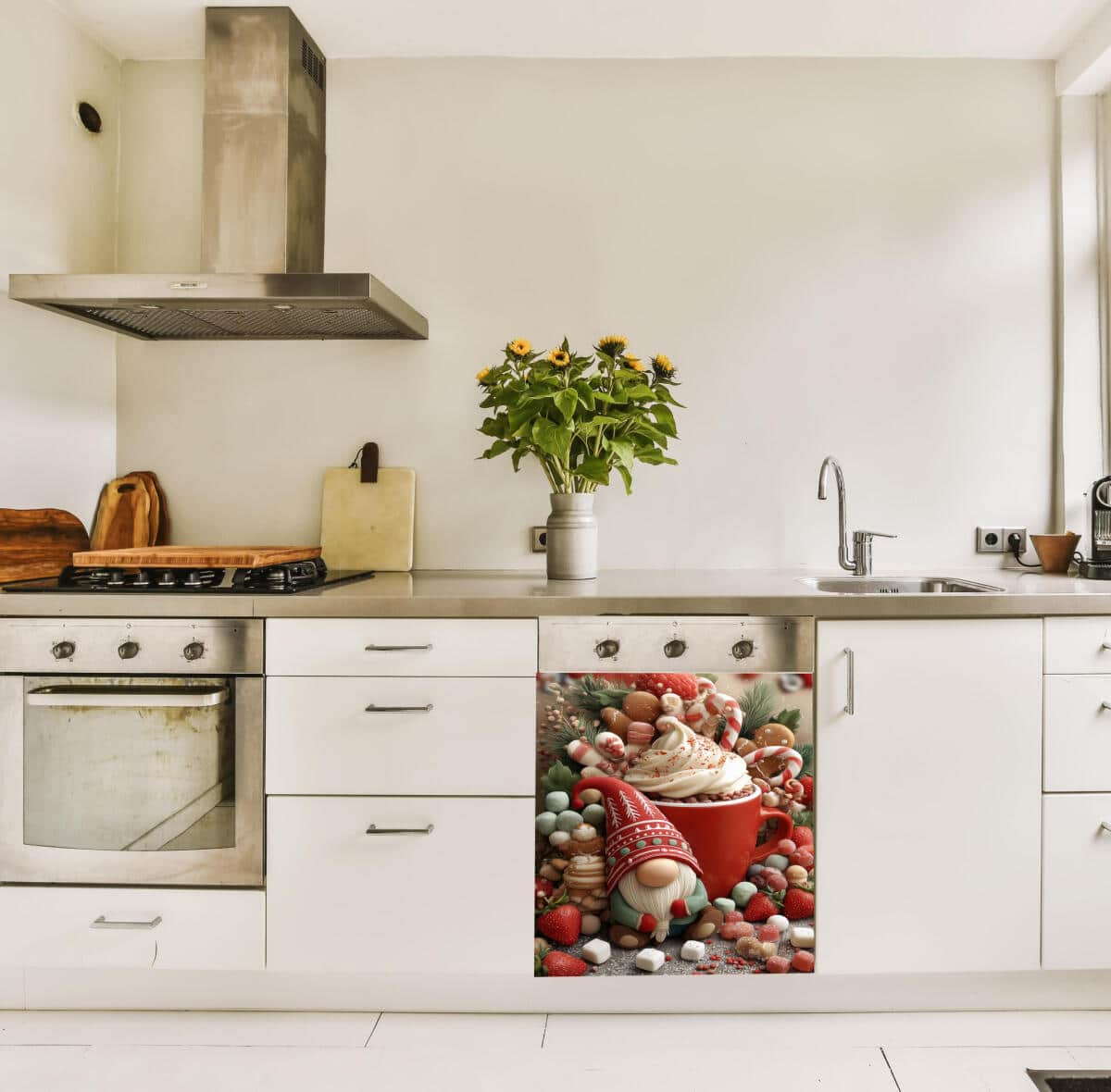 Świąteczna Mata Magnetyczna na Zmywarkę  | Zimowa Dekoracja do Kuchni 82348 - zdjęcie 3