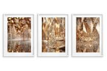 Eleganckie Plakaty Świąteczne- Tryptyk w Złotym Stylu Glamour 82336 - miniaturka 2