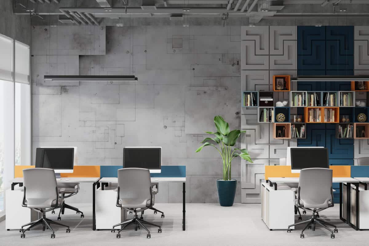 Nowoczesna Fototapeta geometryczna 3D – abstrakcyjne szare linie | Beton Architektoniczny 64253 - zdjęcie 4