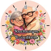 Dekoracyjny Zegar ścienny – Kochanym Dziadkom | Prezent na Dzień Babci i Dziadka 82350 - miniaturka 1