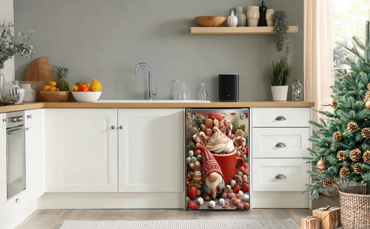 Świąteczna Mata Magnetyczna na Zmywarkę  | Zimowa Dekoracja do Kuchni 82348 - zdjęcie 2