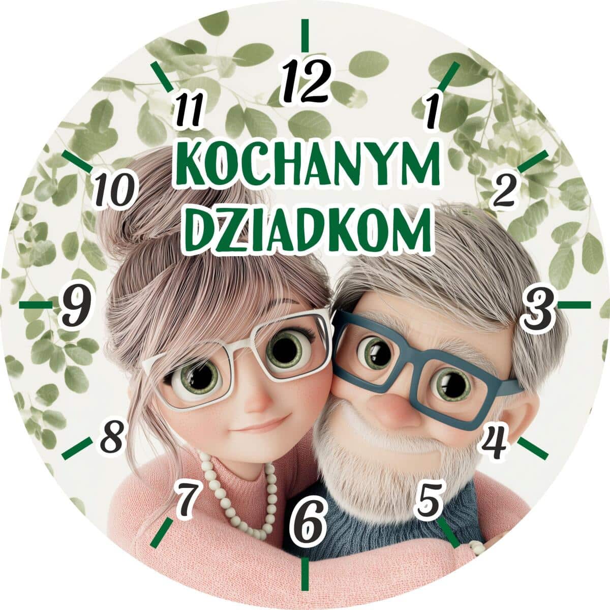 Zegar na ścianę na Dzień Babci i Dziadka | Prezent dla dziadków 82351 - zdjęcie 5