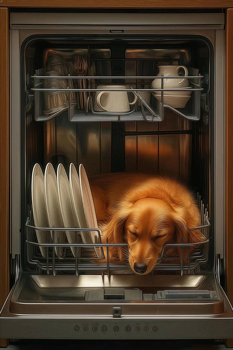 Zabawna Mata Magnetyczna z efektem 3D – Pies Śpiący w Zmywarce 82346 - zdjęcie 5