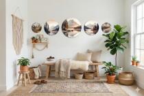 Okrągłe Obrazy Natura – Góry i Las | Pejzaż w stylu skandynawskim, boho 68244 - miniaturka 3