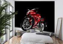 Efektowna Fototapeta młodzieżowa- Sportowy, czerwony motocykl 64249 - miniaturka 4