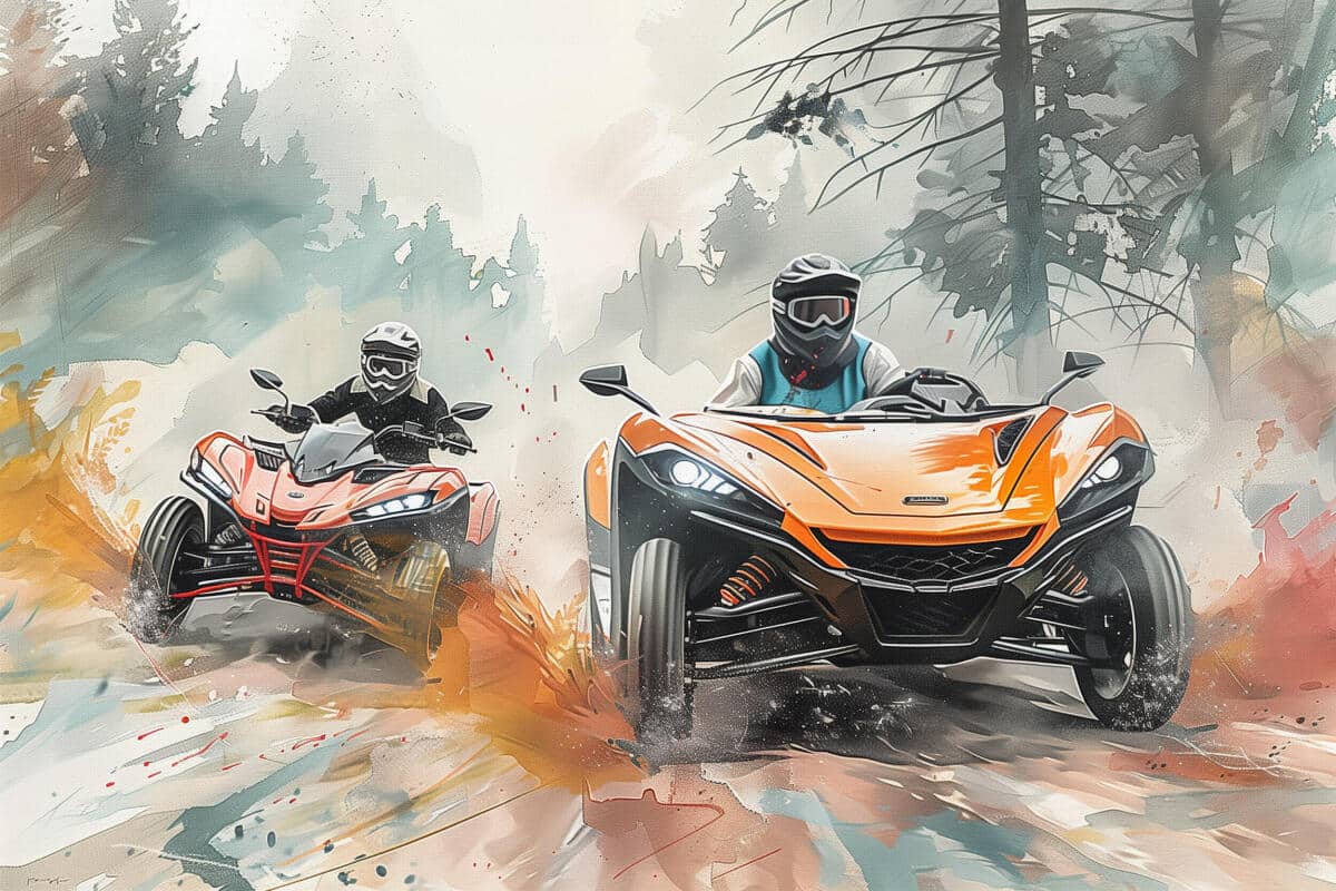 Sportowa fototapeta dla chłopca – Pojazdy terenowe w akcji | Kolorowa tapeta do pokoju dziecka 64242 - zdjęcie 5