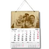 Elegancki drewniany kalendarz ze zdjęciem – unikalna dekoracja | Oryginalny, piękny prezent, upominek 27001 - miniaturka 1